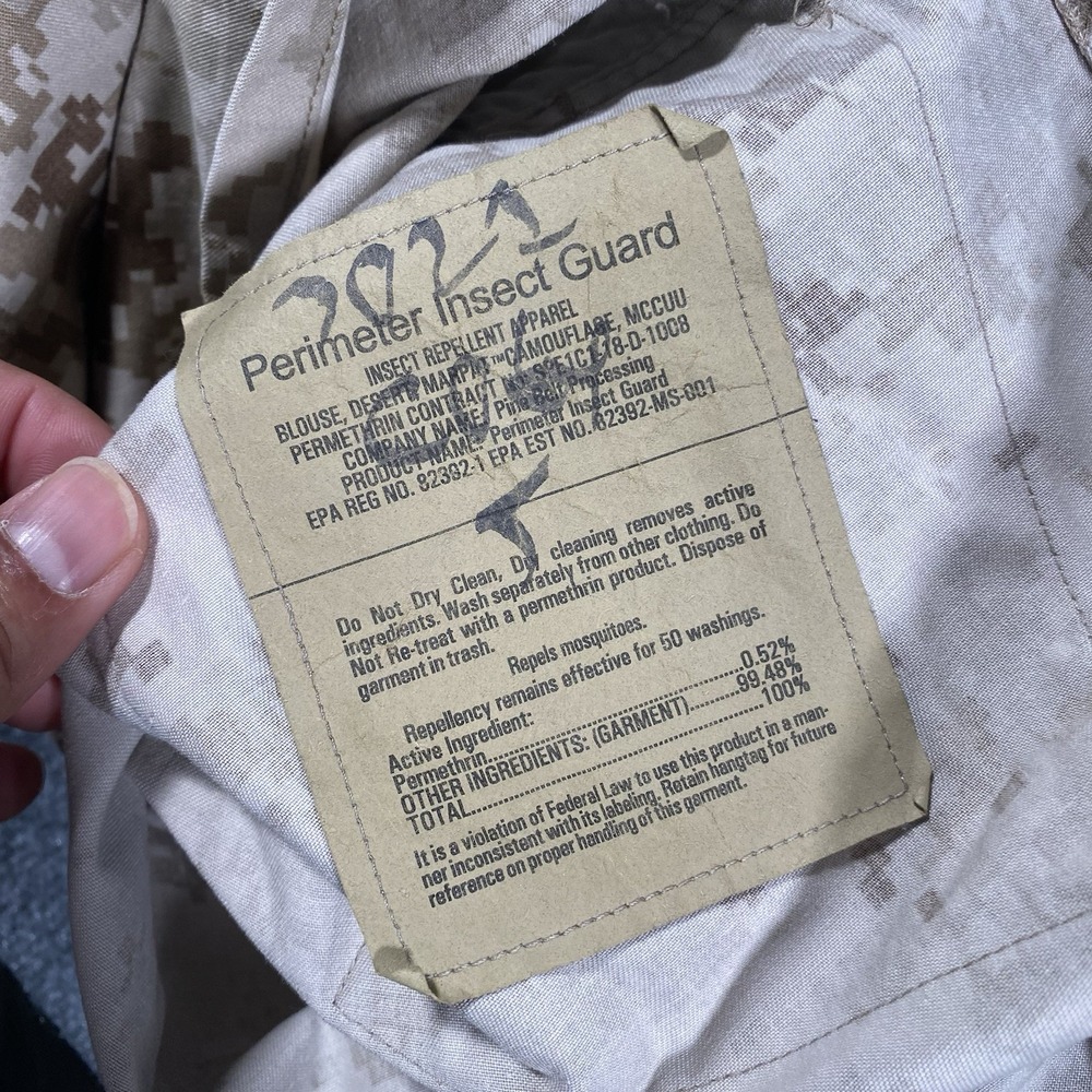 USMC MARPAT Desert Camo Combat Blouse Mens Size Medium Regular American Apparel - Picture 4 of 9